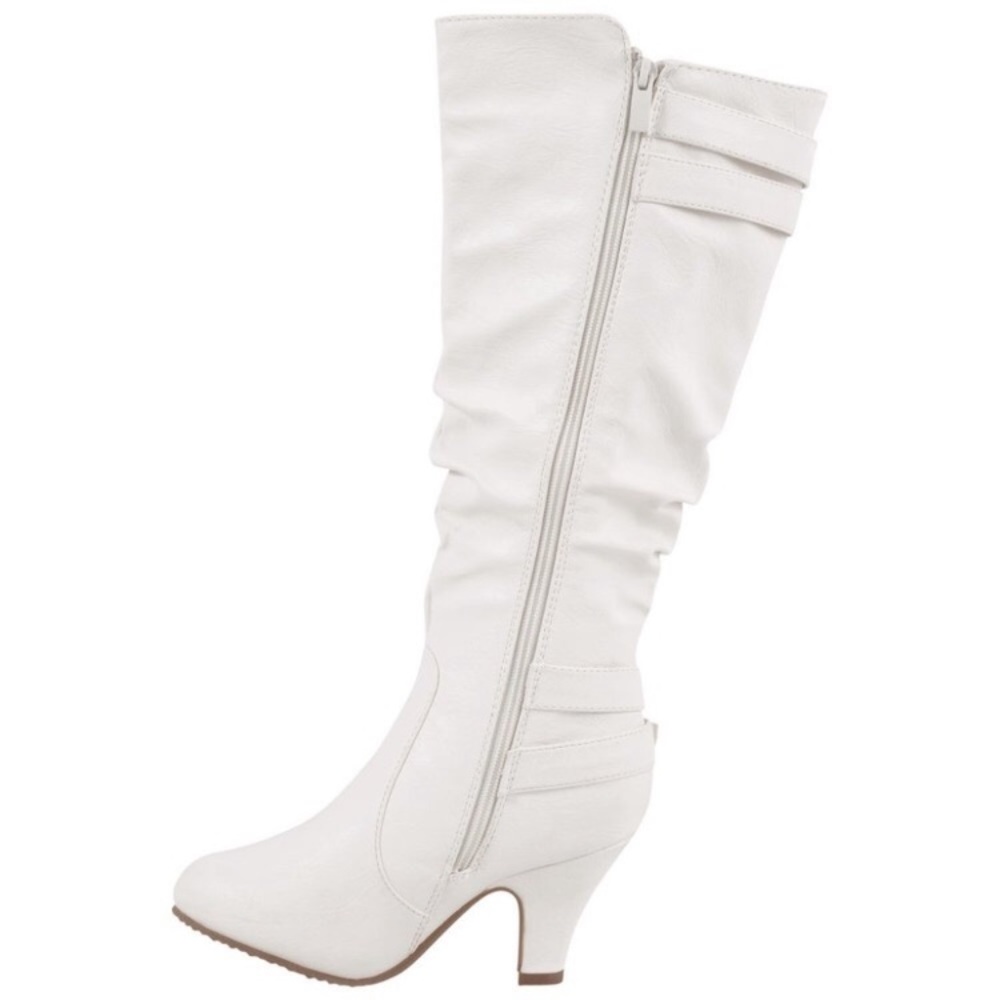 New Black Knee High Buckle Boots - Picture 6 of 6
